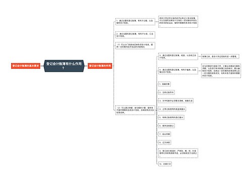 登记会计账簿有什么作用？