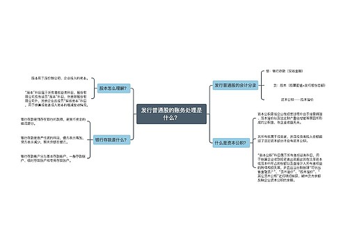 发行普通股的账务处理是什么？