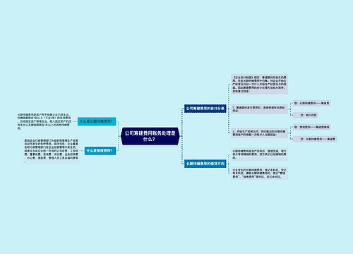 公司筹建费用账务处理是什么？