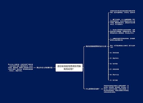 酒店收取赔偿费用如何做账务处理？