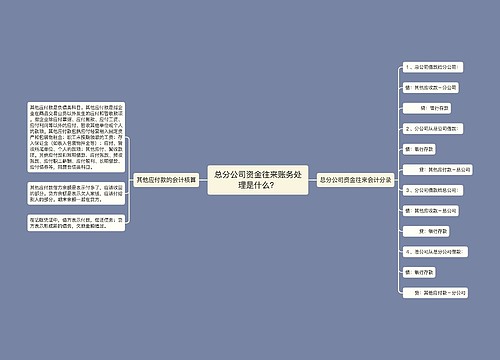 总分公司资金往来账务处理是什么？