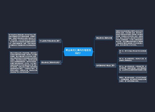 商业承兑汇票的办理是怎样的？