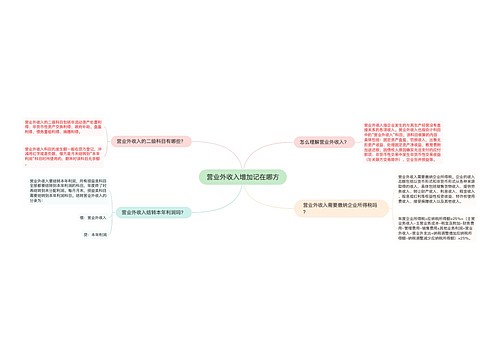 营业外收入增加记在哪方