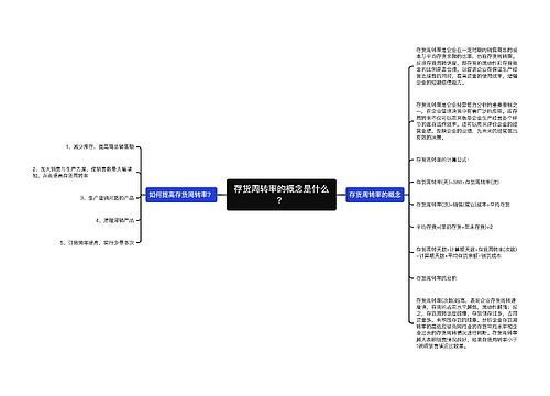 存货周转率的概念是什么？