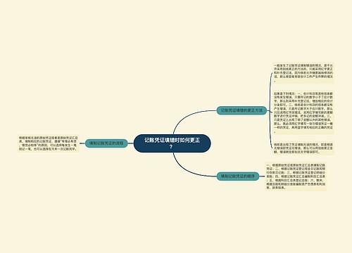 记账凭证填错时如何更正？