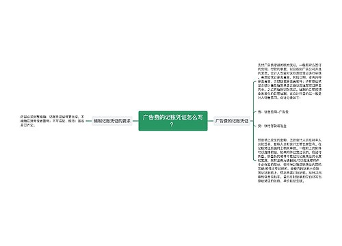 广告费的记账凭证怎么写？