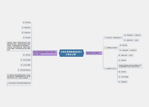 社保生育保险退回的会计分录怎么做？思维导图