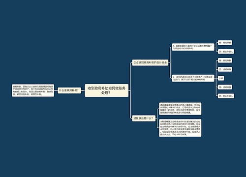 收到政府补助如何做账务处理？