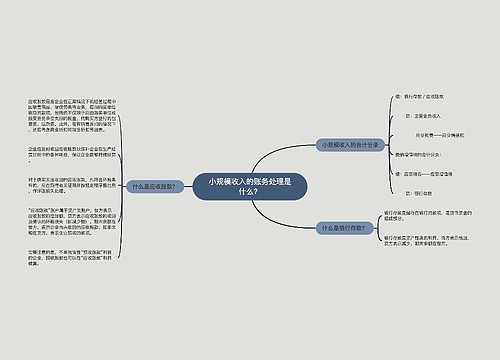 小规模收入的账务处理是什么？