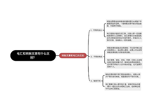 电汇和转账支票有什么区别？