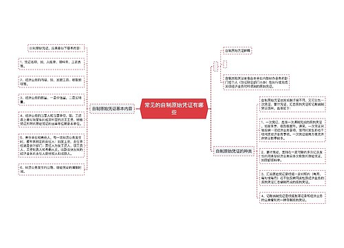 常见的自制原始凭证有哪些