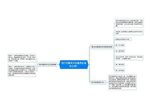 银行对账单冲正账务处理怎么做？