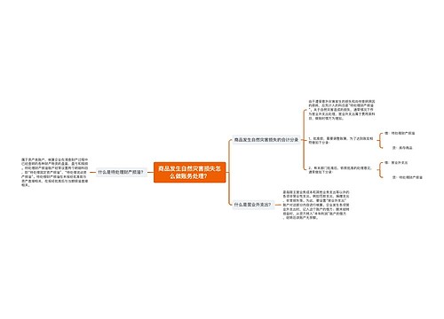 商品发生自然灾害损失怎么做账务处理？