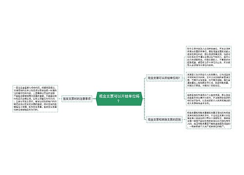 现金支票可以开给单位吗？