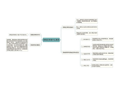 资格后审是什么意思