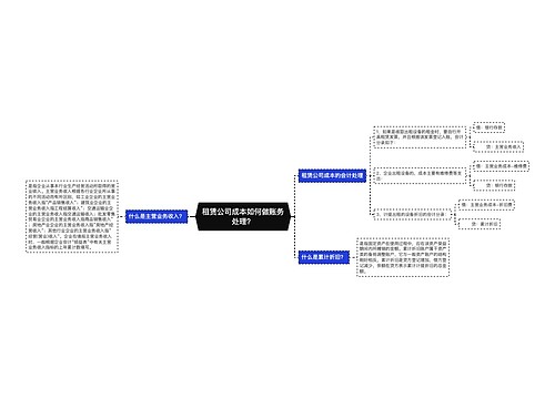 租赁公司成本如何做账务处理？