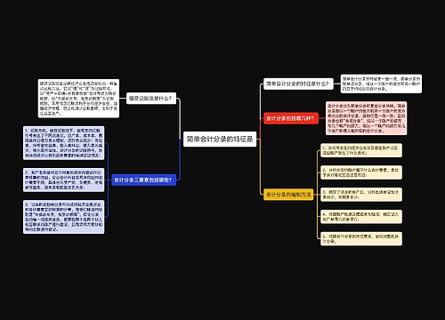 简单会计分录的特征是