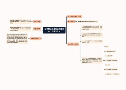 减免税的具体形式有哪些？会计分录怎么做？