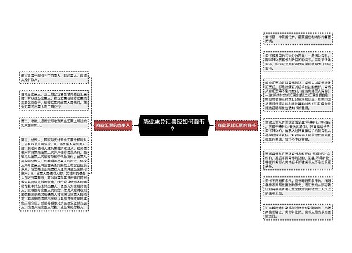 商业承兑汇票应如何背书？