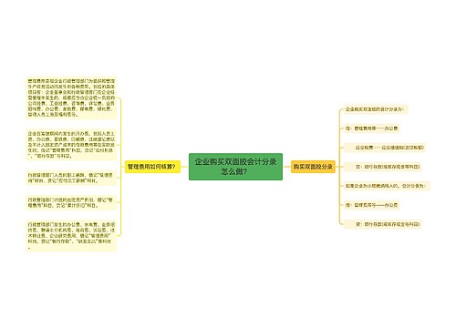 企业购买双面胶会计分录怎么做？