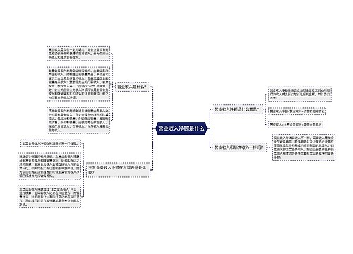 营业收入净额是什么