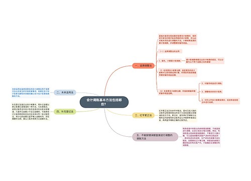 会计调账基本方法包括哪些？