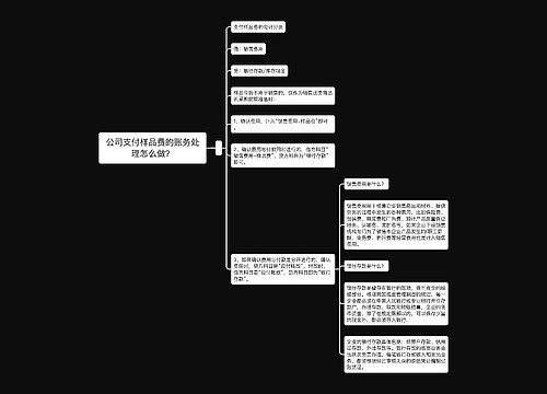 公司支付样品费的账务处理怎么做？