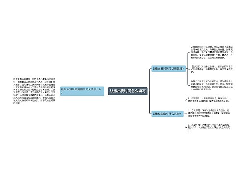 认缴出资时间怎么填写