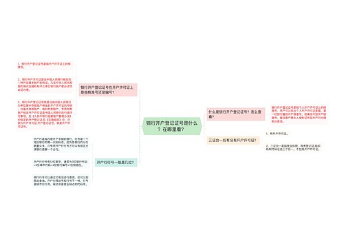 银行开户登记证号是什么？在哪里看？