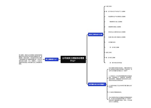 公司发放工资账务处理是什么？