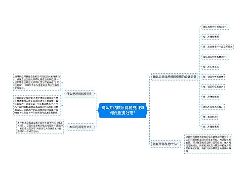 确认并结转所得税费用如何做账务处理?