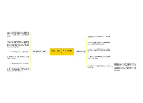 财务人员工作内容有哪些？