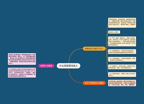 什么是经营性收入