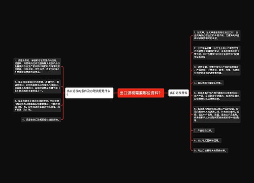 出口退税需要哪些资料？