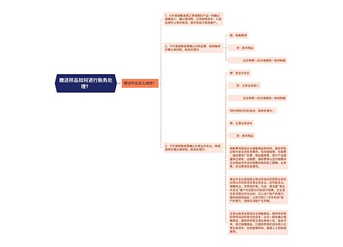 赠送样品如何进行账务处理？