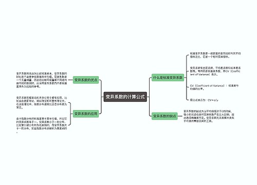 变异系数的计算公式