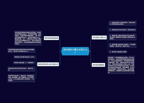 净利润的计算公式是什么？