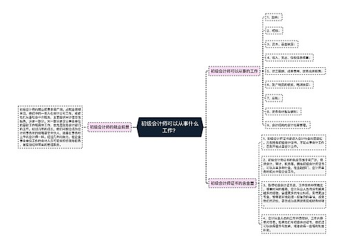 初级会计师可以从事什么工作？