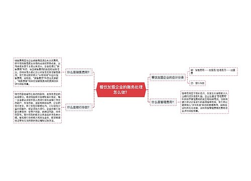 餐饮加盟企业的账务处理怎么做？