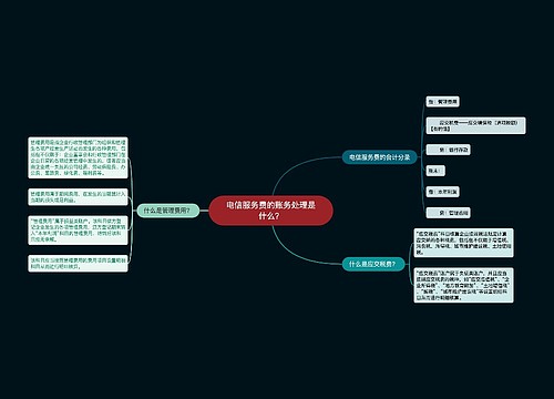 电信服务费的账务处理是什么？
