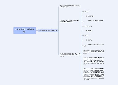 公司使用自产产品如何做账？