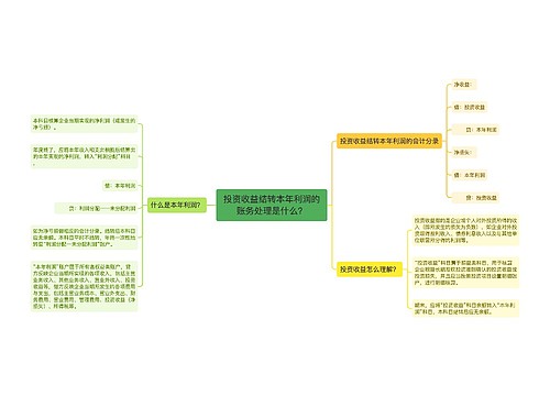 投资收益结转本年利润的账务处理是什么？