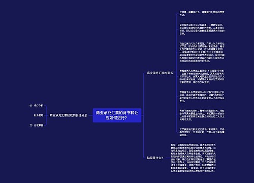 商业承兑汇票的背书转让应如何进行？