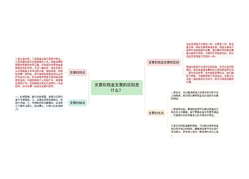 支票和现金支票的区别是什么？