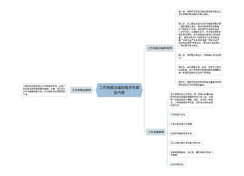 工作底稿法编制程序有哪些内容