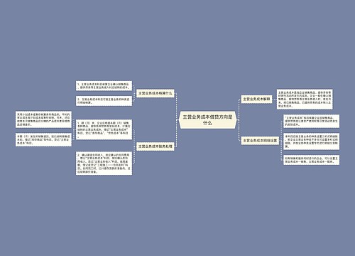 主营业务成本借贷方向是什么