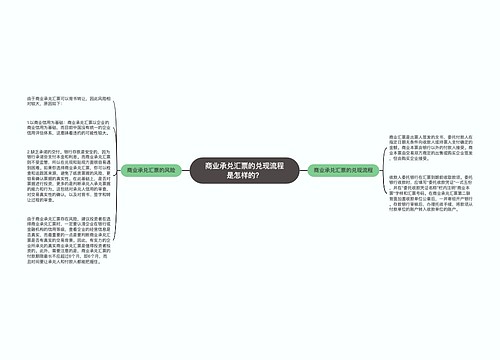 商业承兑汇票的兑现流程是怎样的？