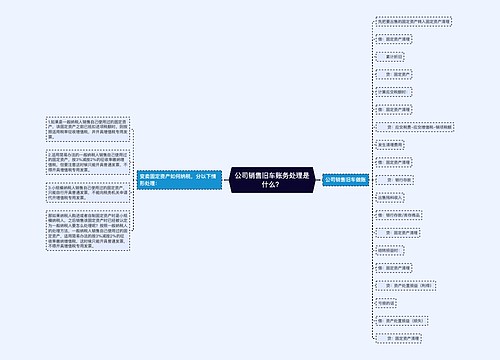 公司销售旧车账务处理是什么？