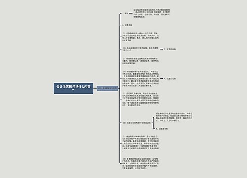 会计全套账包括什么内容？