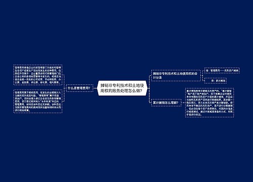 摊销非专利技术和土地使用权的账务处理怎么做？